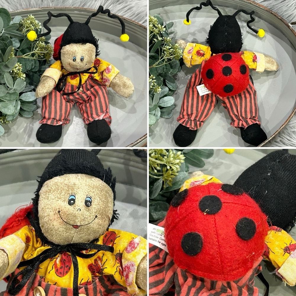 Berkeley Designs Vintage 1997 HARD TO FIND Ladybug 8" Plush Stuffed Animal Toy
